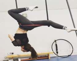 She is also a good gymnast which is also a secret of her slim figure and her astonishing beauty.